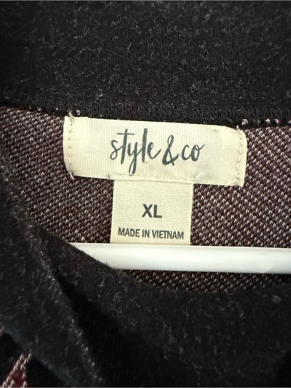 Style & Co Wine Black Knit Pullover Tunic - Picture 2 of 4